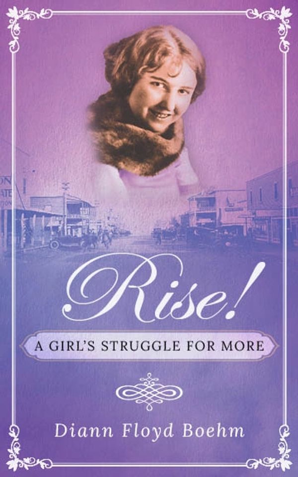 Book cover of 'Rise!' featuring a vintage photo of a smiling young woman.