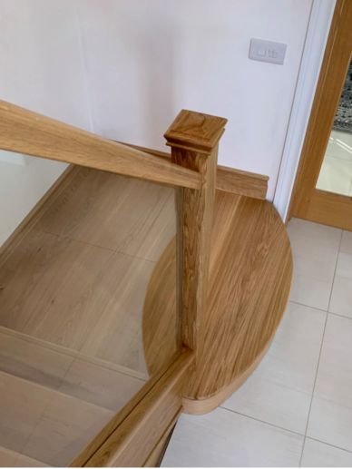 Oak and glass staircases