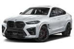 A sleek silver BMW X6 with black accents and sporty design.