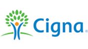 Cigna logo on a white background 