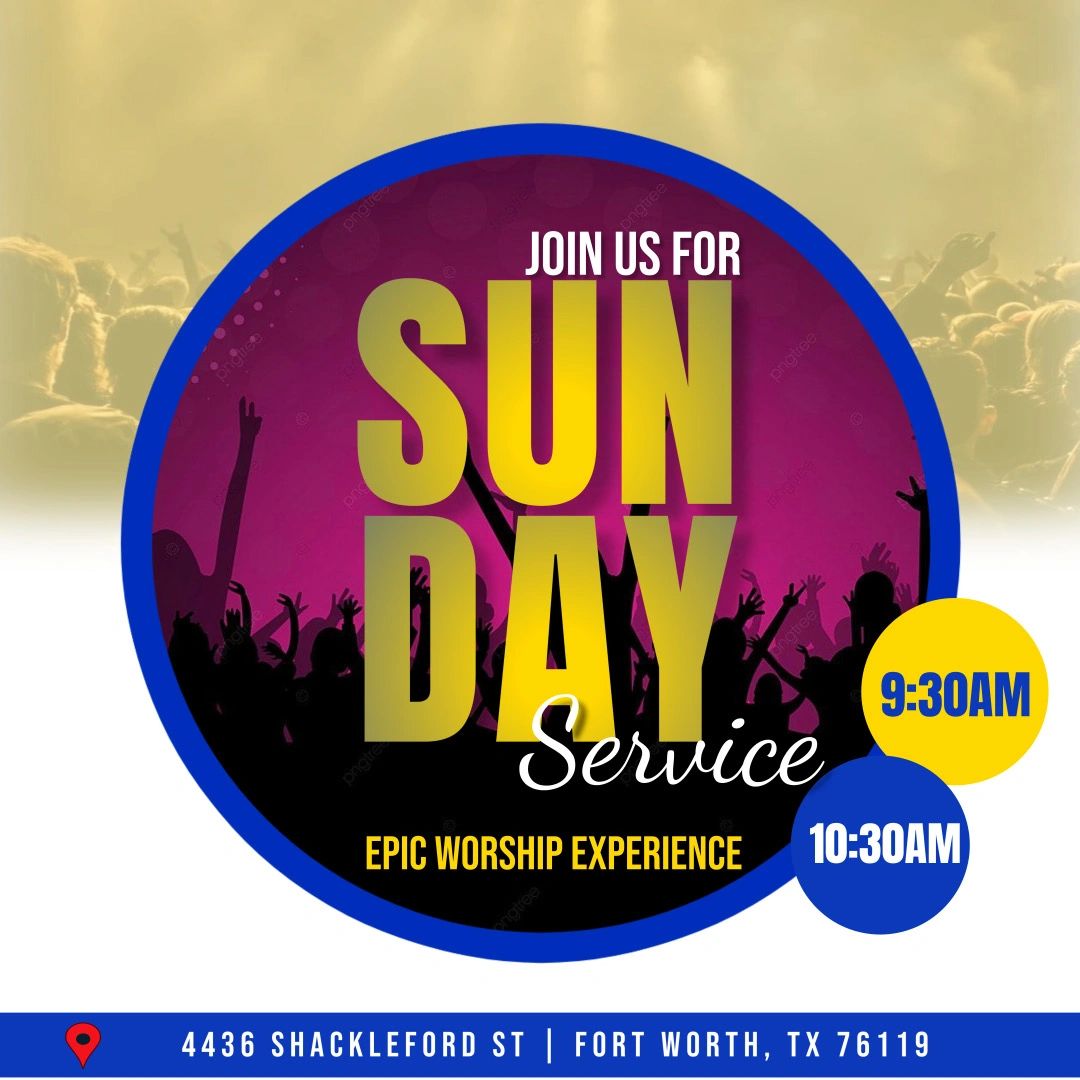 Join us for Sunday Service with epic worship at 9:30AM and 10:30AM in Fort Worth, TX.