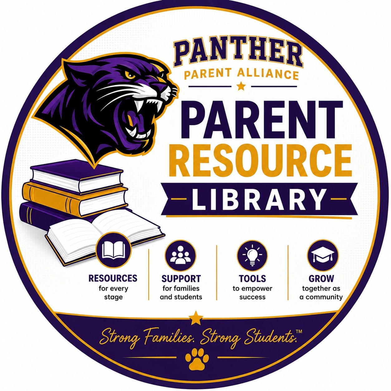 Panther Parent Alliance offers a Parent Resource Library to support families and students.