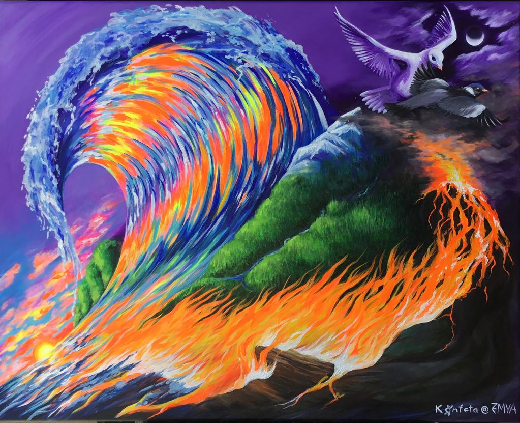 5 elements
Acrylics on 24x30 canvas