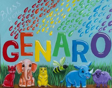 Custom Name Art for Genaro 
G - Gato
E - Elefante
N - Nutria
A - Aveja
R - Rhino
O - Oveja
