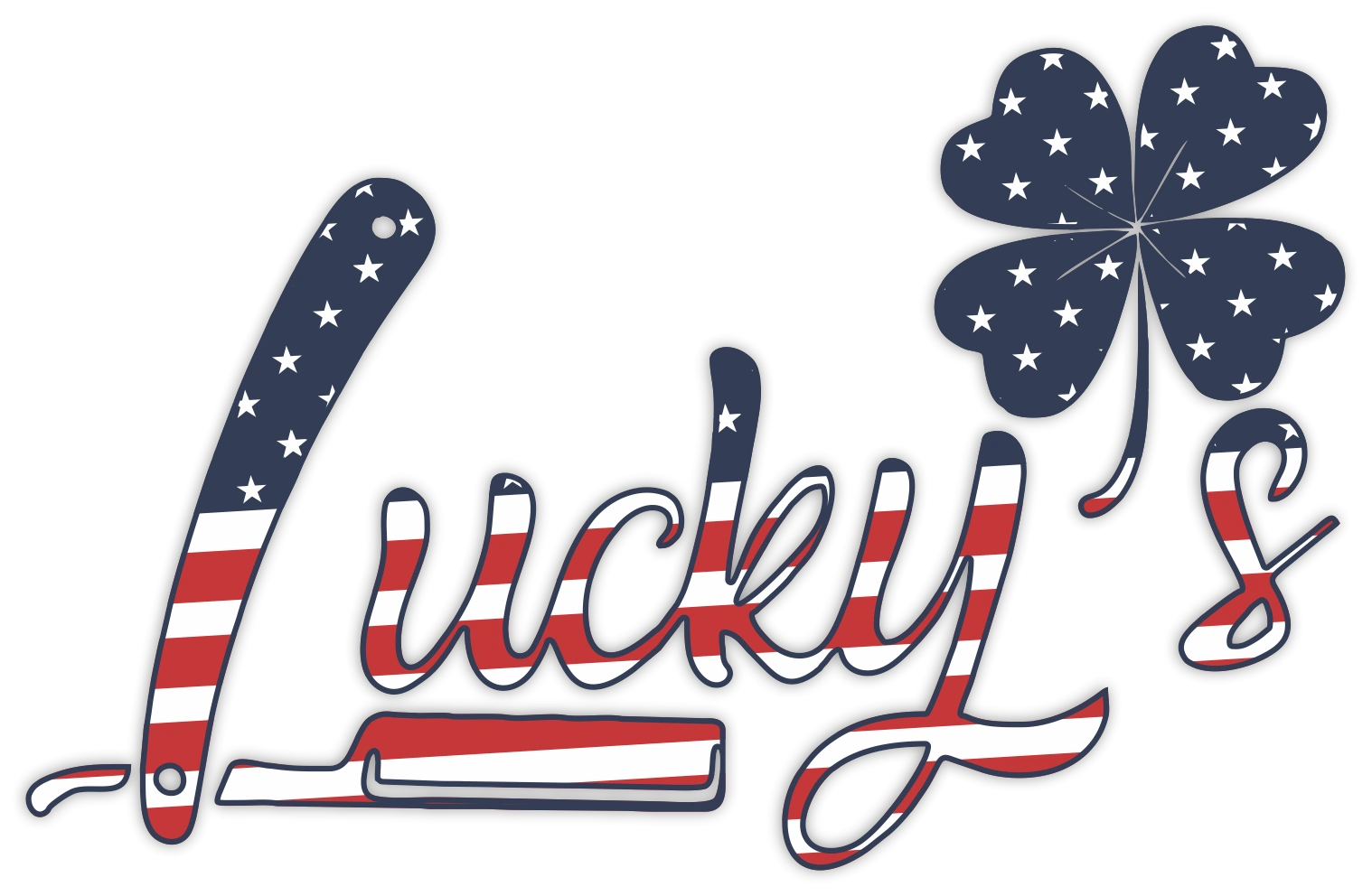 Luckys Barber Shop Barber Shop Hickory North Carolina   Luckys StarsandBars 