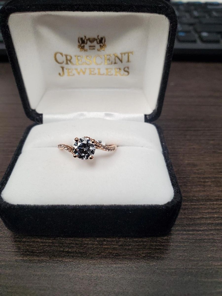 14K Stuller bypass engagement ring, 124587