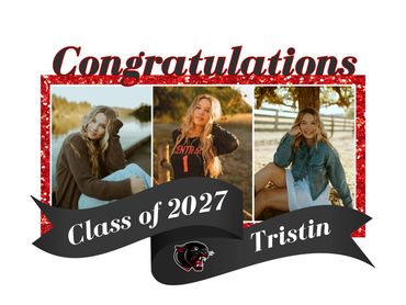 red and black 2027 graduation keepsake