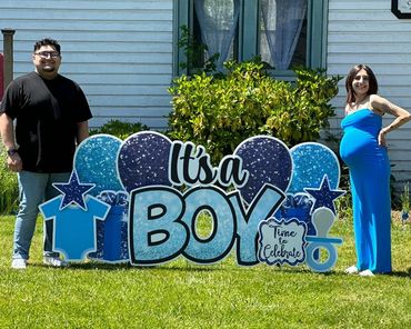 baby shower yard sign, custom yard sign, baby shower, falls city oregon, polk county