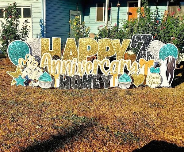 Wedding Anniversary yard signs