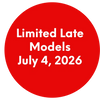 Red badge announcing limited late models