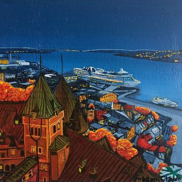 L’automne à Québec, vue de la terrasse du Château Frontenac 