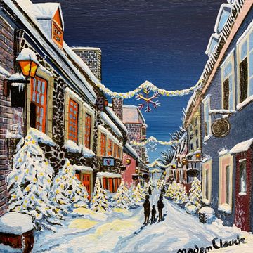 La rue du Petit Champlain à Québec en hiver