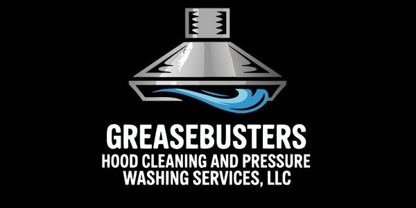 Logo for Greasebusters hood cleaning and pressure washing services.