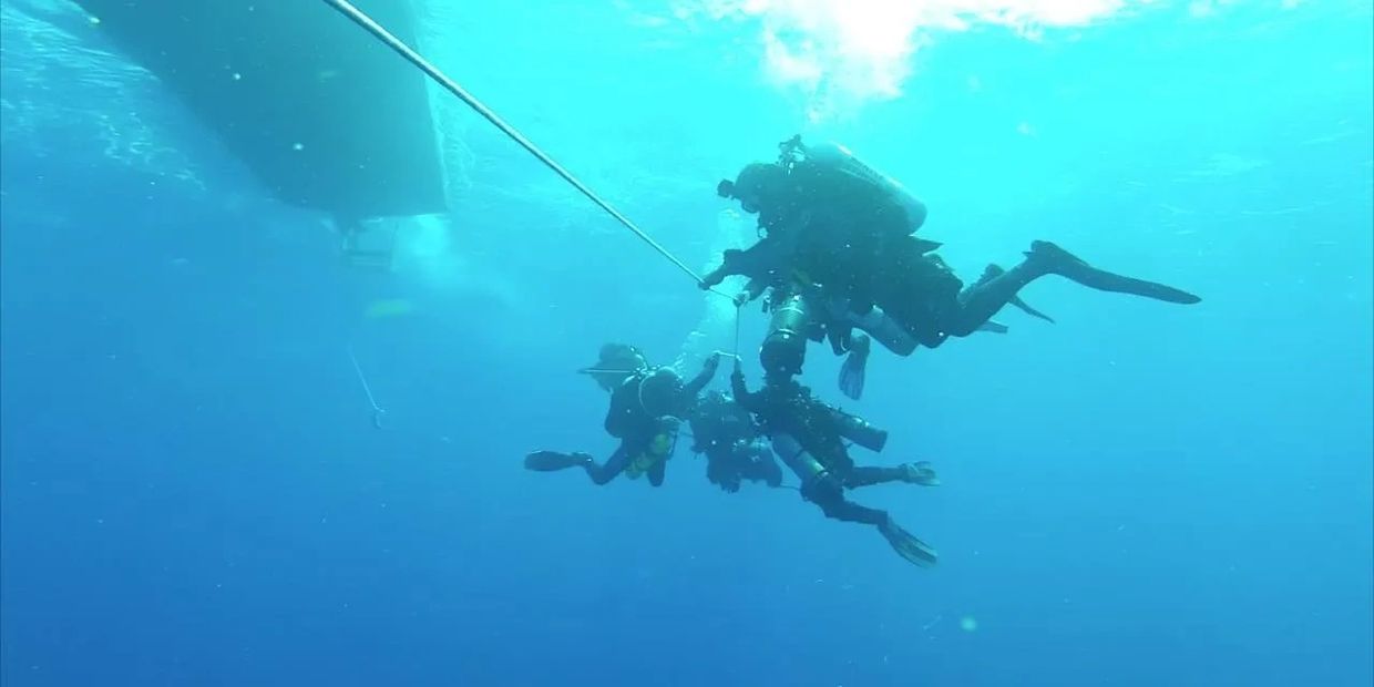 Off-gassing  under the Under Pressure off of Cape Hatteras