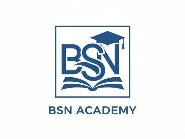 BSN Academy logo with graduation cap and open book.