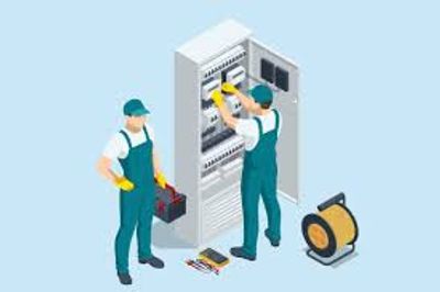 Electrical inspector attending to a fellow local electrician's job for (ROI) sign off