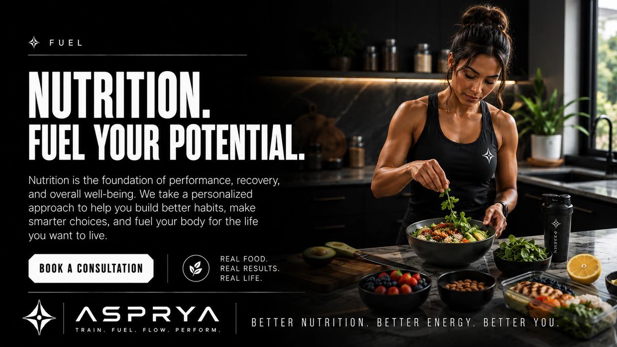 Woman preparing healthy food promoting nutrition and potential.