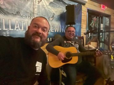 Dan O'Connell and Michael Corbett at Debellation Brewing Co, Richmond Hill, GA