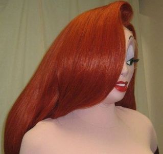 Jessica Rabbit.  Custom Hand tied wig