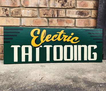 Small MDO panel, hand painted for tattoo shop.
