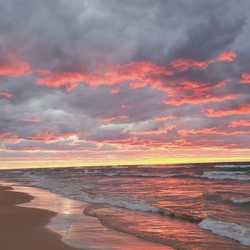 Private Beach on Lake Michigan 