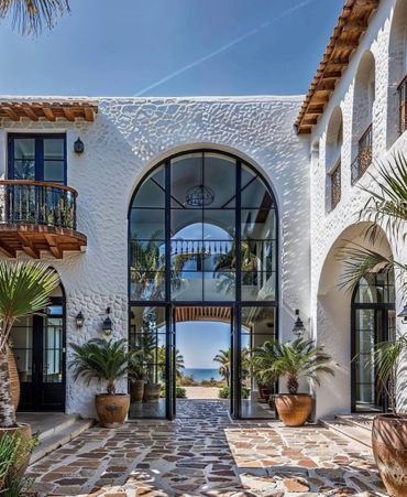 Paved Courtyard - Tuscan Spanish Coastal