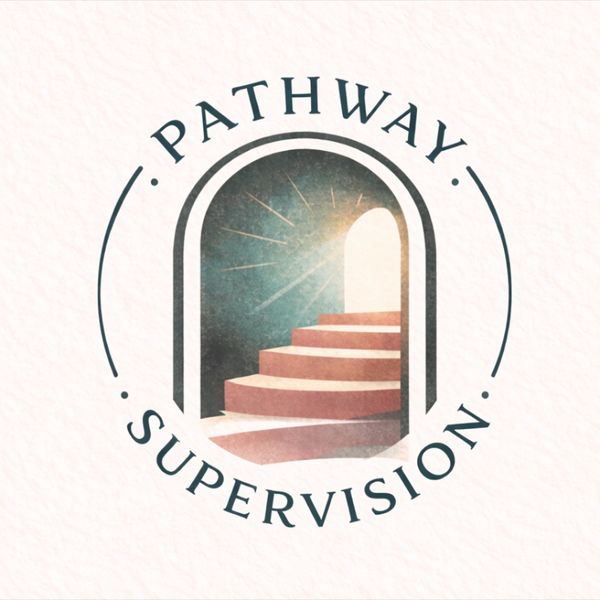 Logo with stairs and light, text 'Pathway Supervision'.