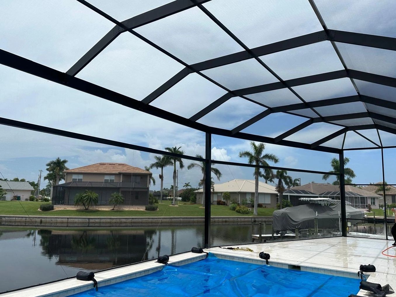 screen enclosure in Star Island, 33139
