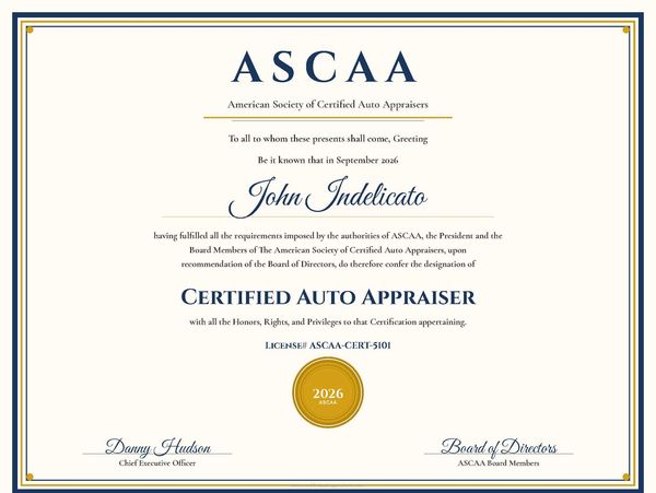ASCAA CERTIFICATE