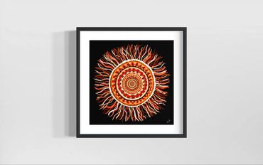 Contemporary aboriginal art - weaving matt. 