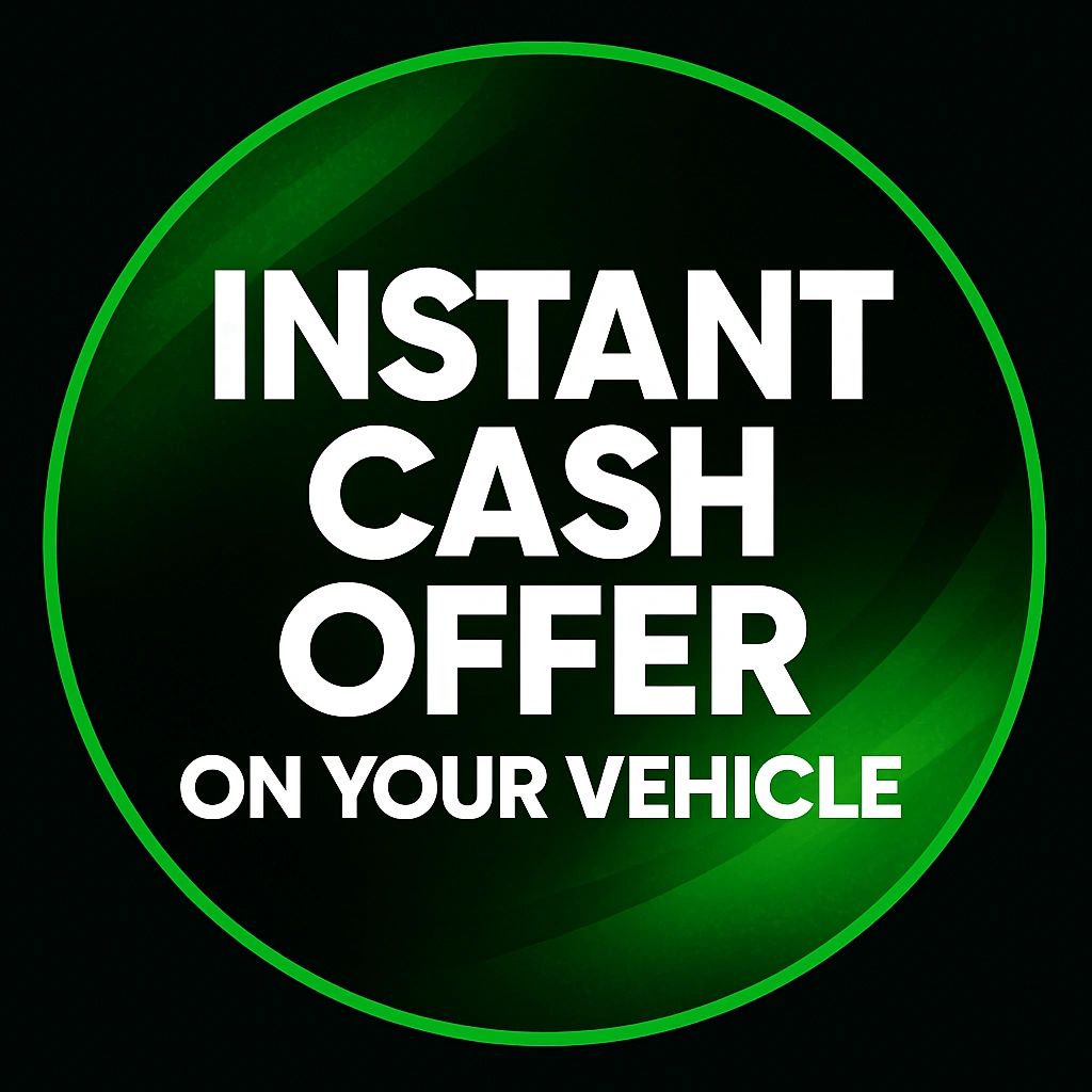 Instant cash offer badge in green and black for junk car buyers – Sell Junk Car Dallas. Junk My Car