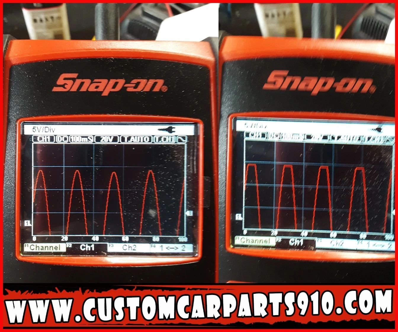 We were tuning a car audio system with our oscope watching an amplifier soundwave clean and distorte