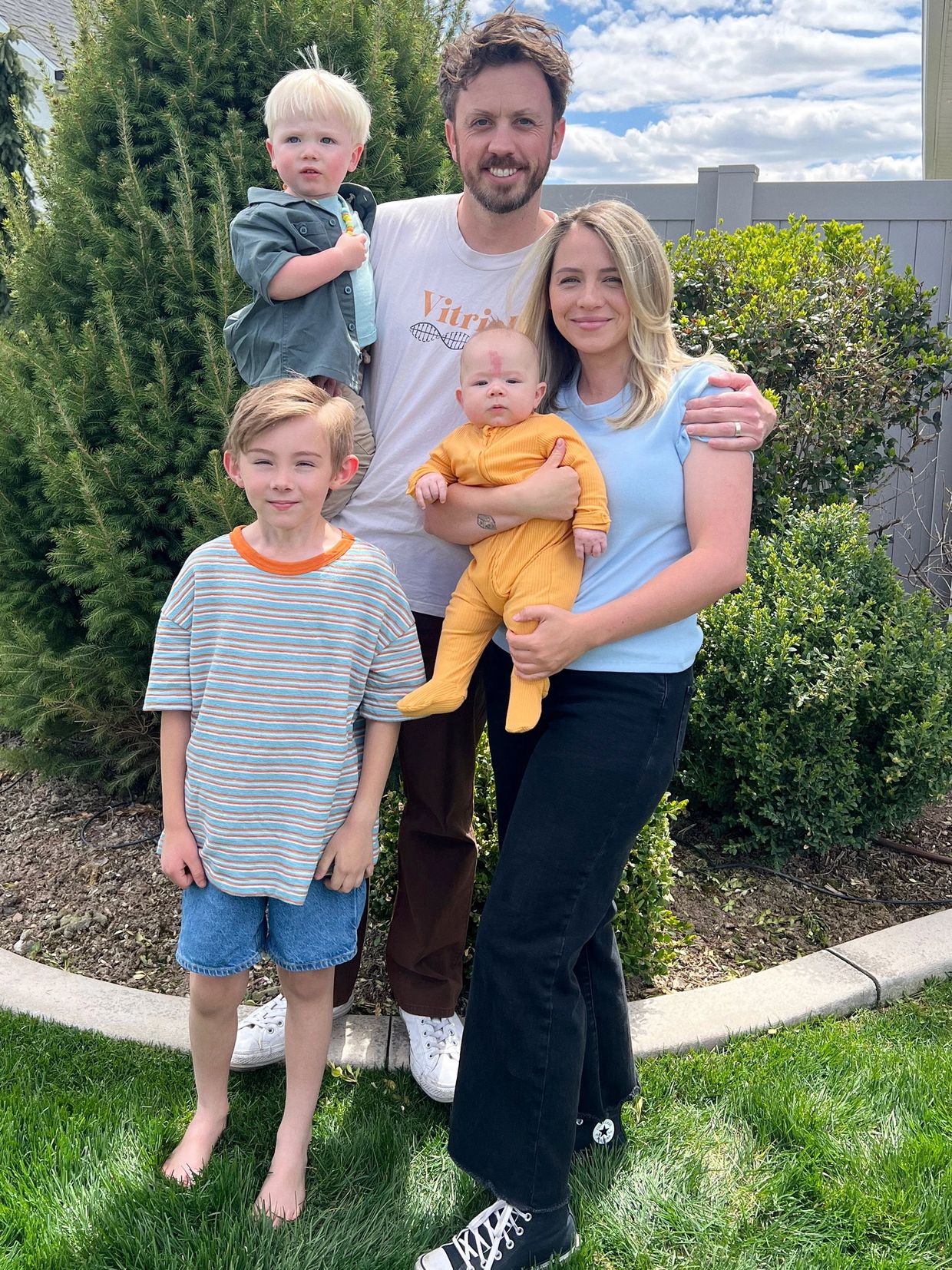 Dana and Abbi Hansen, Co-Owners of The Photobooth Trailer, with their three sons.