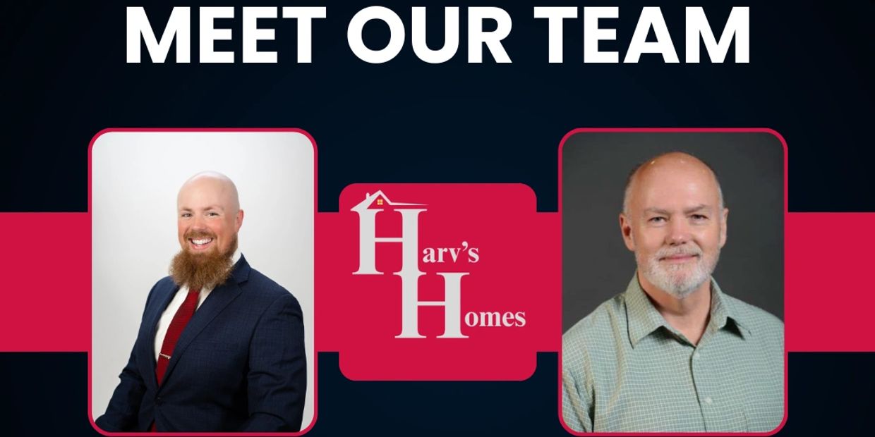 An image with heading "meet the team" which shows Ben Harvey and Dennis Harvey, the team's members.