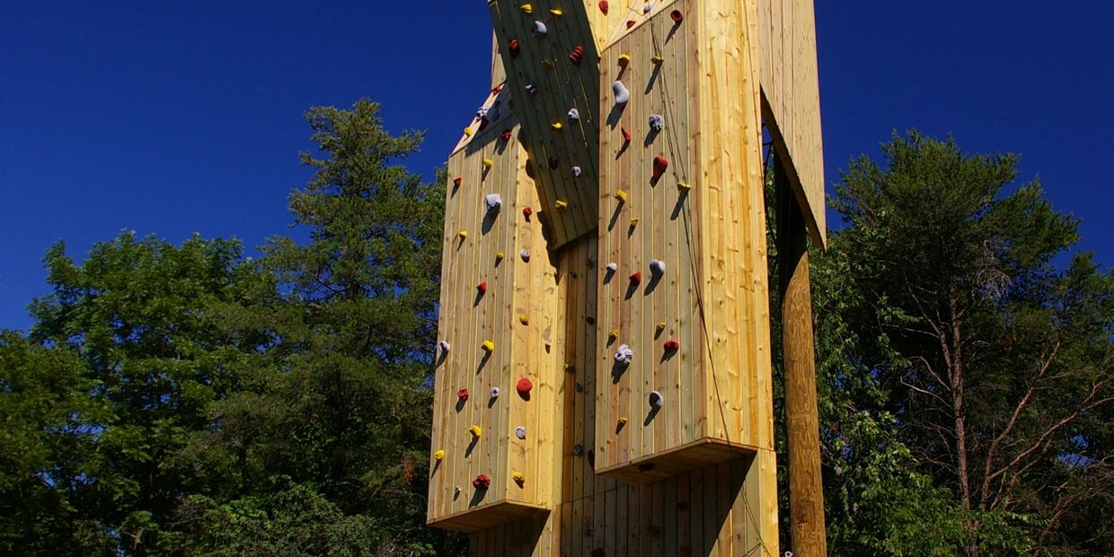 Climbing Tower at Loyola University in Illinois.