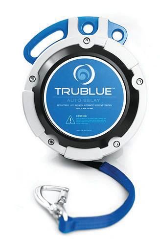 TruBlue auto belay system for climbing walls and climbing towers.