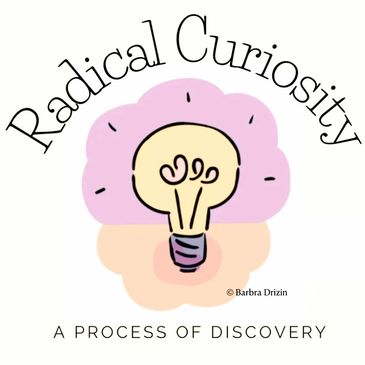 Logo featuring a lightbulb with 'Radical Curiosity' and 'A Process of Discovery' text.