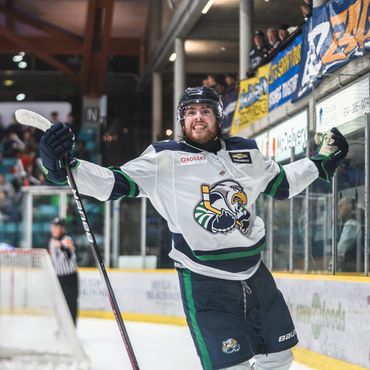 hockey player celebration