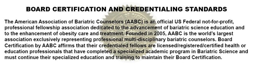 Board Certification. 