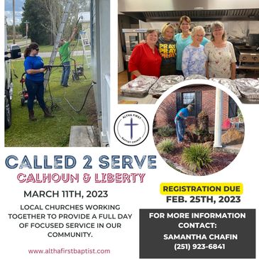 Called 2 Serve is open to all churches and to God's children of all ages.  We would love for you and
