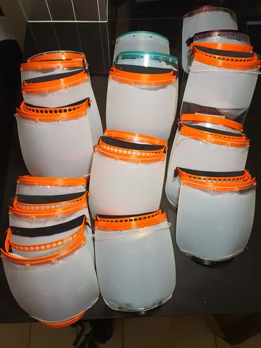 Face shields, coroavirus, COVID19