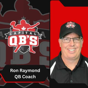 Ron Raymond, QB Coach for Capital QB's, smiling in team apparel.