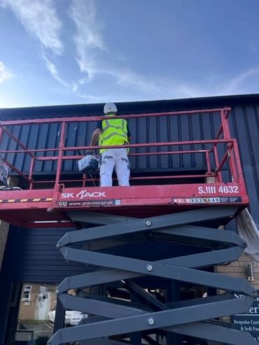 external painting of a business unit in Chipping Norton