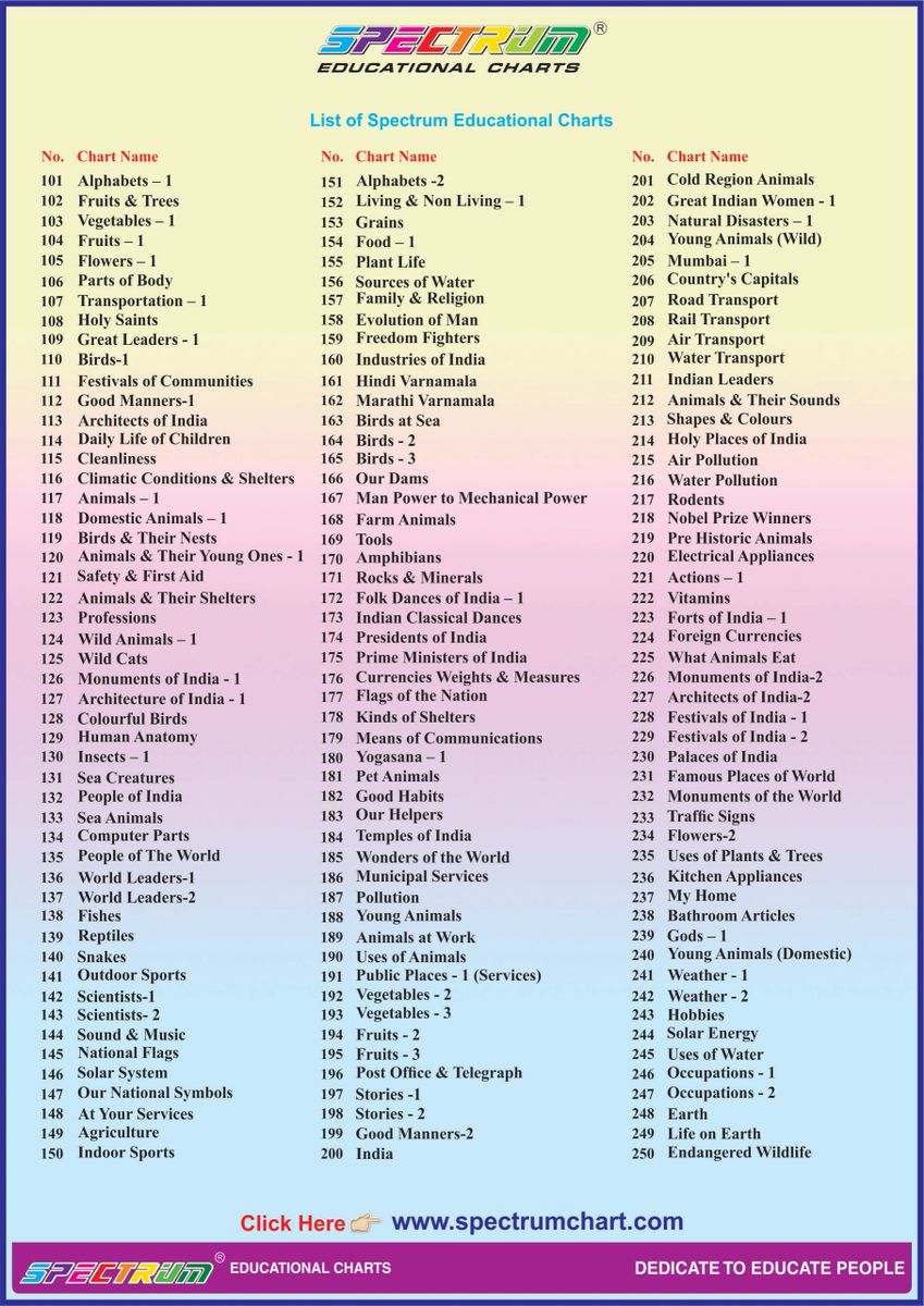 Spectrum Educational Charts: Chart 134 - Computer Parts