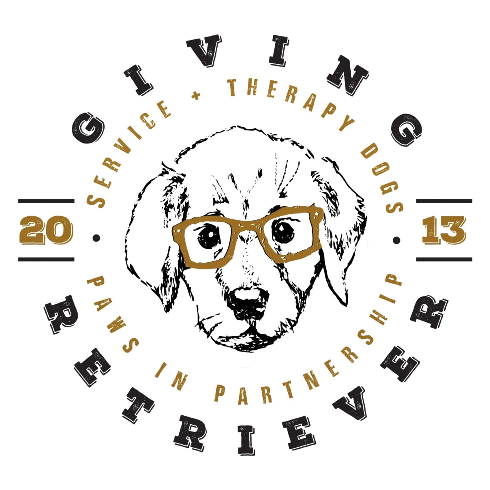 Giving Retriever logo – service and therapy dogs, Westchester County NY, since 2013