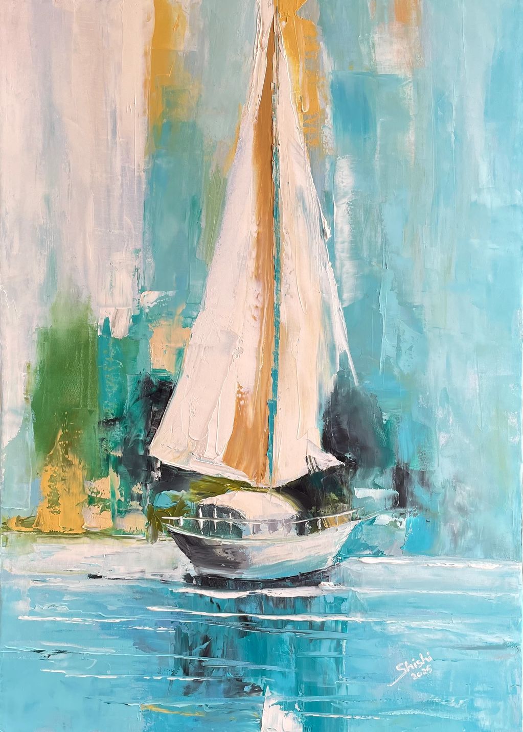 The Boat.
Oil on canvas
Size: 70 x 50 cm