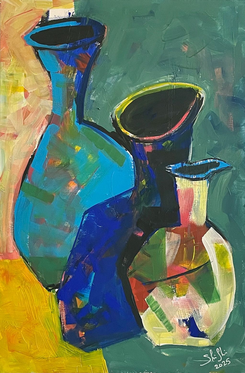 Abstract Pottery.
Acrylic on canvas.
Size: 40 x 60 cm