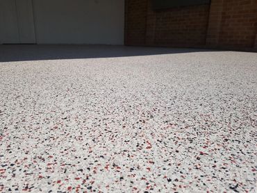 Epoxy seamless flooring in garage