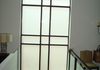 Store front window & glass railing