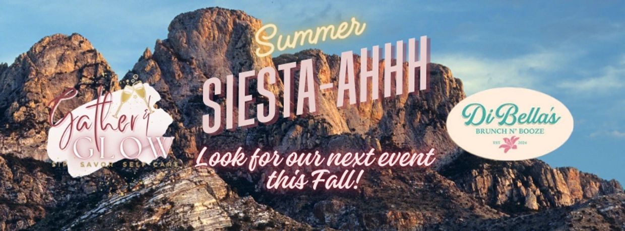 graphic of our summer siesta notice